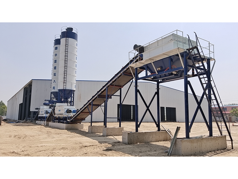 WDJ800型中間皮帶式二次攪拌水穩(wěn)拌和站配立式倉(cāng)