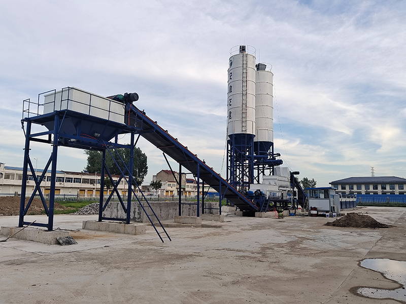 WDJ800型疊加式二次攪拌水穩(wěn)攪拌站配立式水泥倉