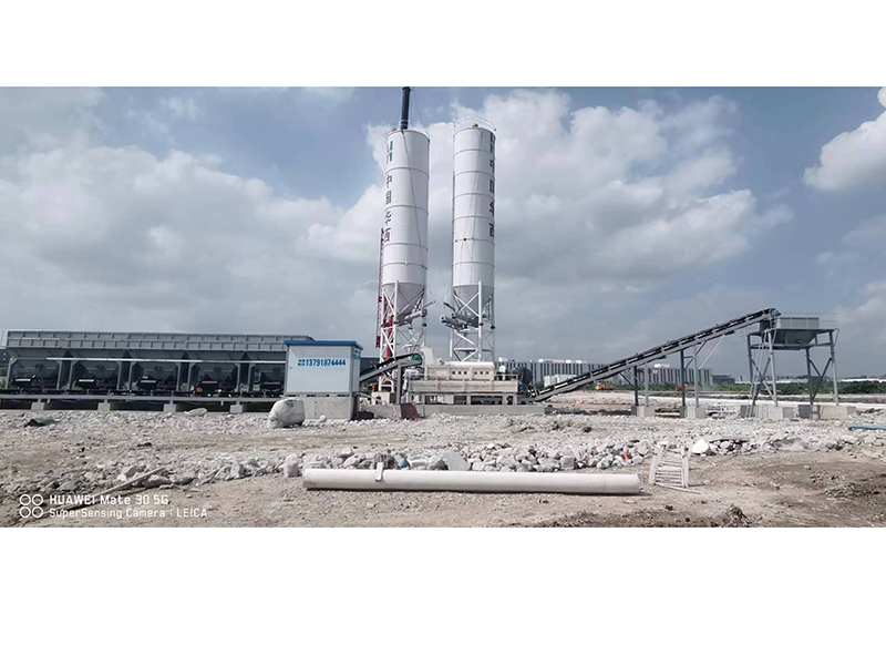 WDJ800型水穩(wěn)攪拌站配立式水泥倉