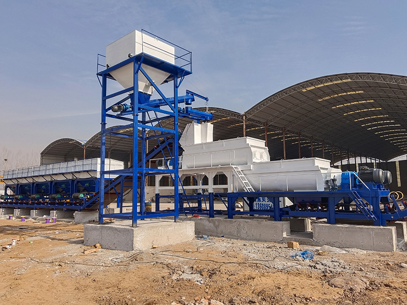 WDJ700-800型穩(wěn)定拌合站配水泥二次計(jì)量過(guò)渡倉(cāng)立式水泥倉(cāng)