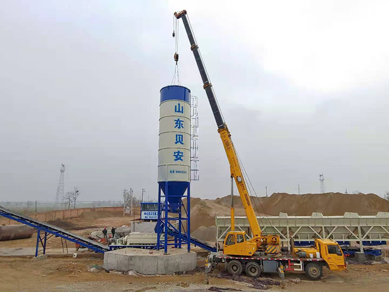 WDJ600型跨騎式水穩(wěn)拌和站配立式倉